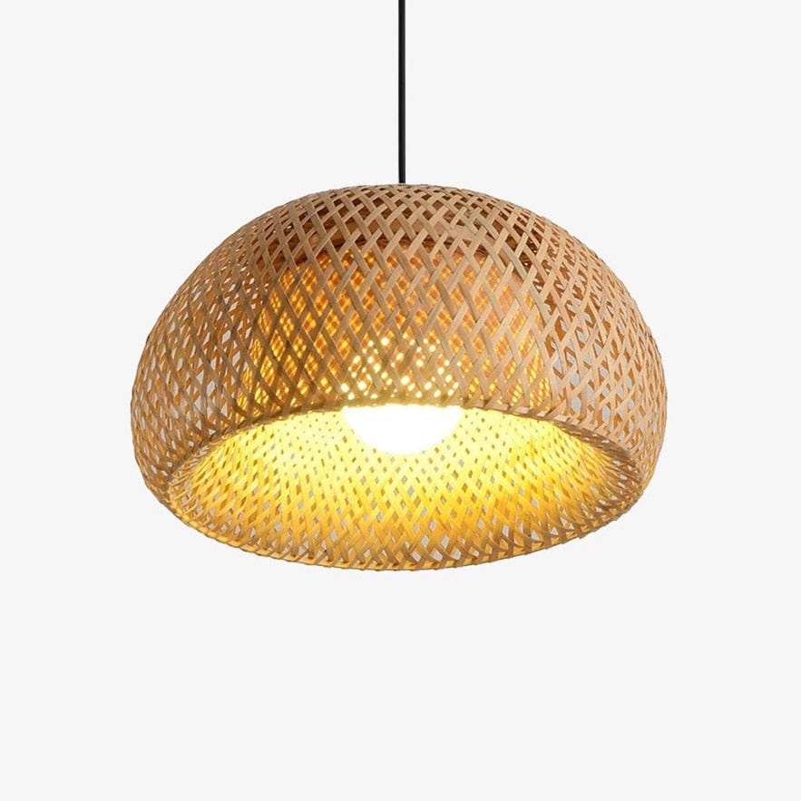 Round LED Rattan Pendant Light in Various Shapes C Norenza