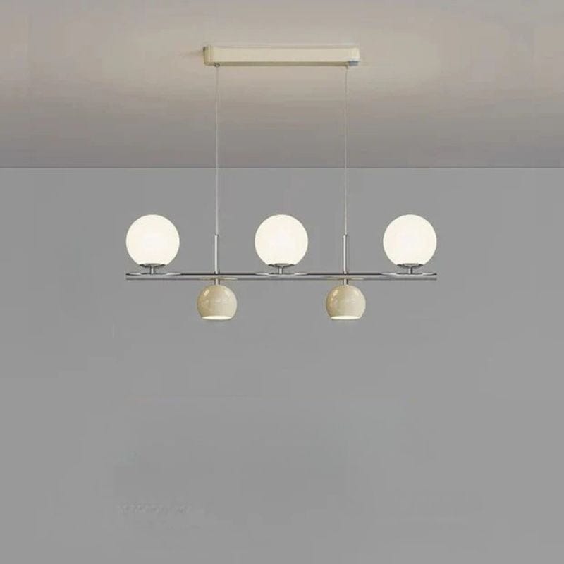 Round LED Suspension Chandelier for Dining Table Beige / 5 lights Norenza