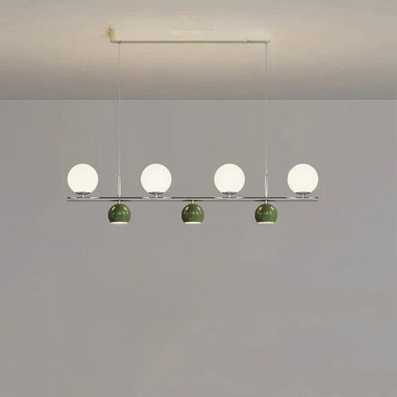 Round LED Suspension Chandelier for Dining Table Green / 7 lights Norenza