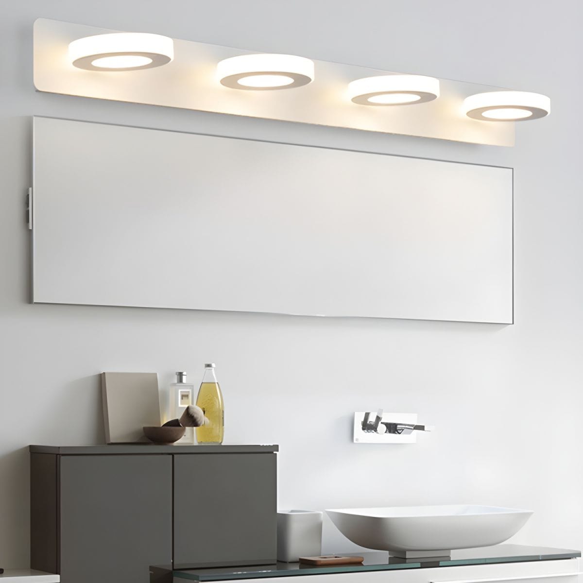 Round LED Wall Light for Art and Mirror Norenza