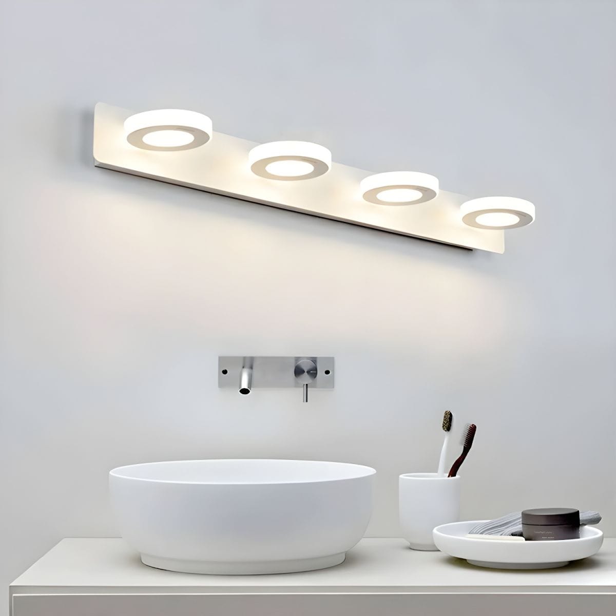 Round LED Wall Light for Art and Mirror Norenza