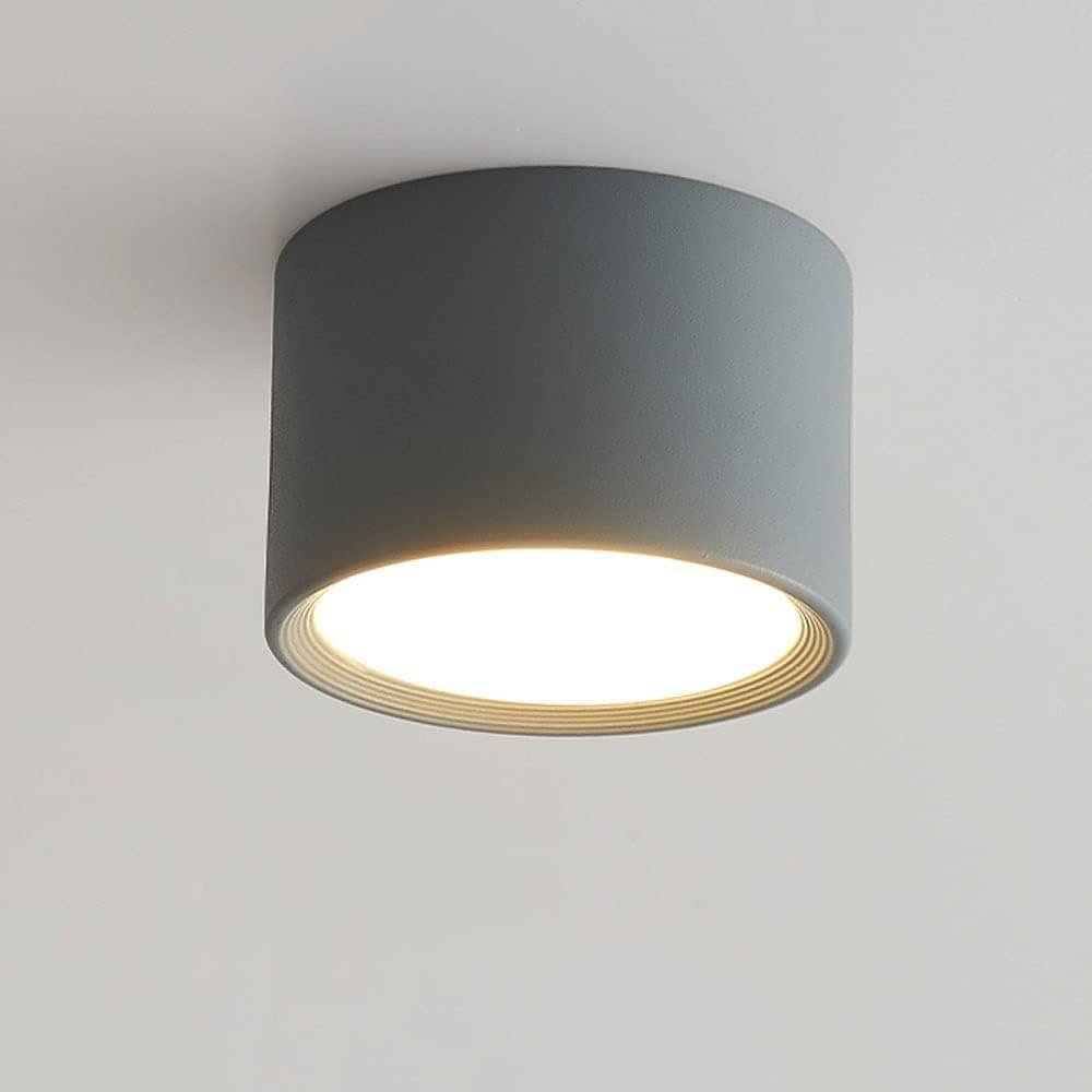 Round Metal LED Ceiling Spotlight Gray Norenza