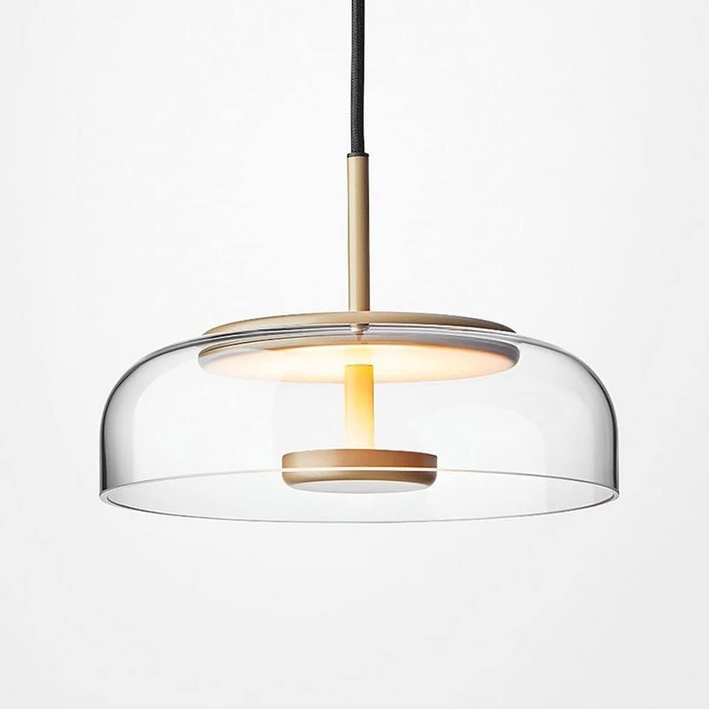 Round Smoke Glass LED Loft Pendant Light Norenza