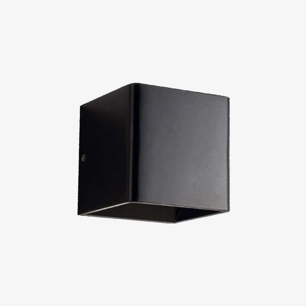Rounded Edge Colorful LED Wall Cube Light Black Norenza