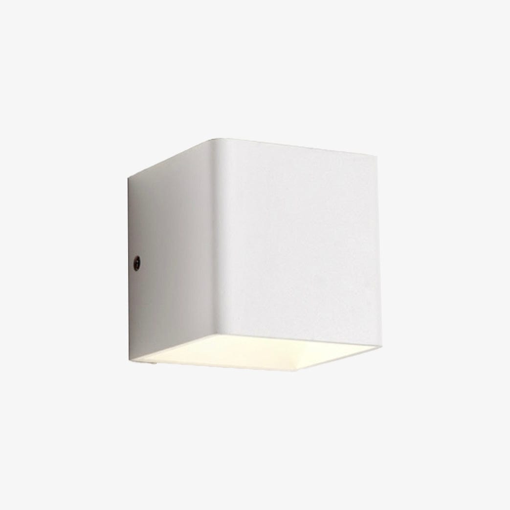 Rounded Edge Colorful LED Wall Cube Light White Norenza