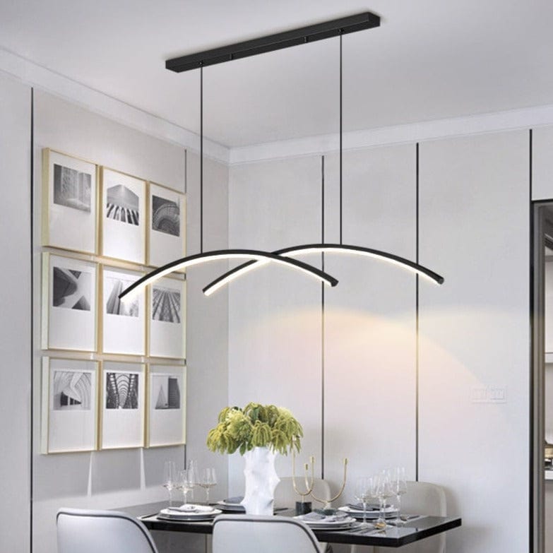Roxanna Metallic Arc-Shaped LED Pendant Light Norenza