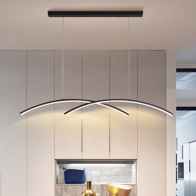Roxanna Metallic Arc-Shaped LED Pendant Light Norenza