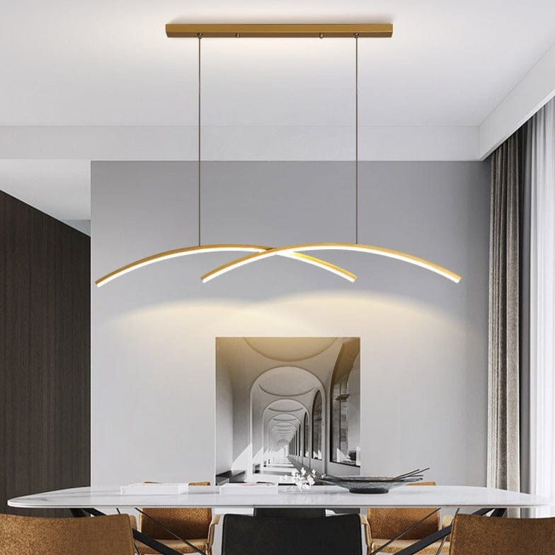 Roxanna Metallic Arc-Shaped LED Pendant Light Norenza