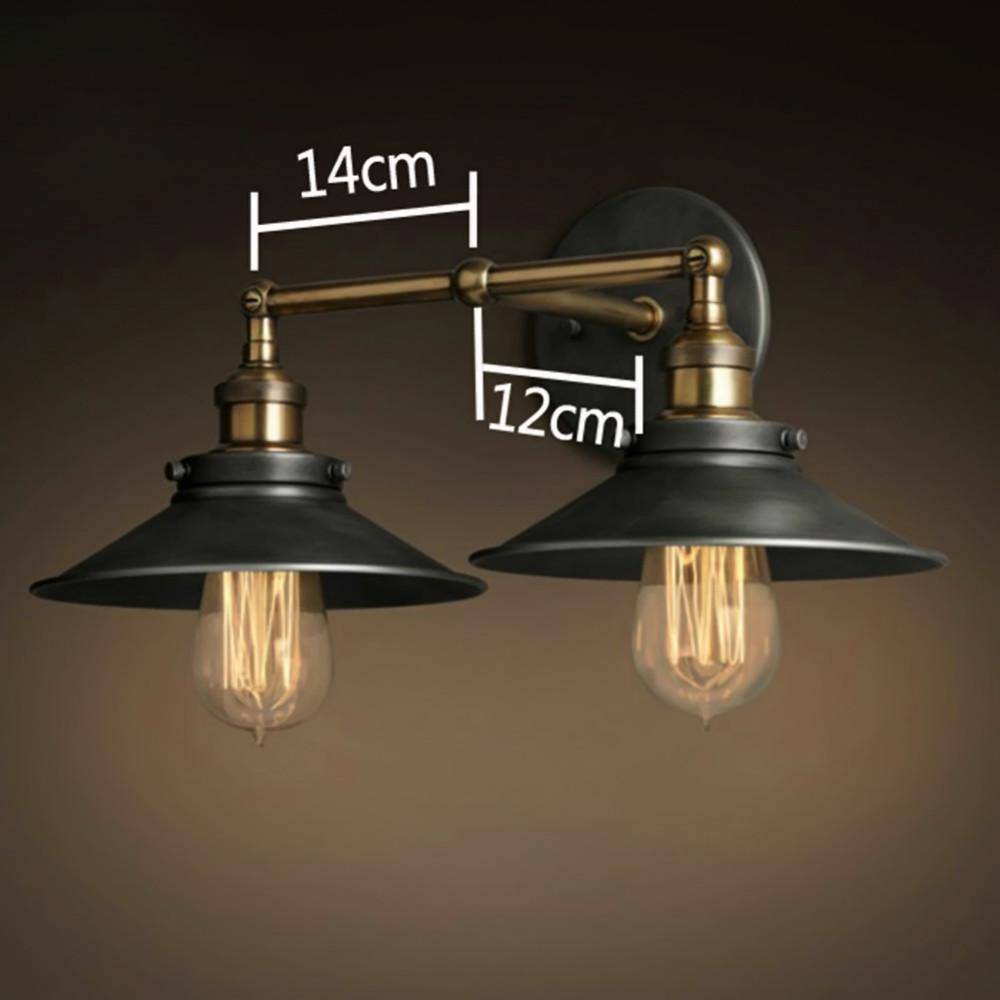 Rustic Country Black and Gold Wall Sconce Norenza