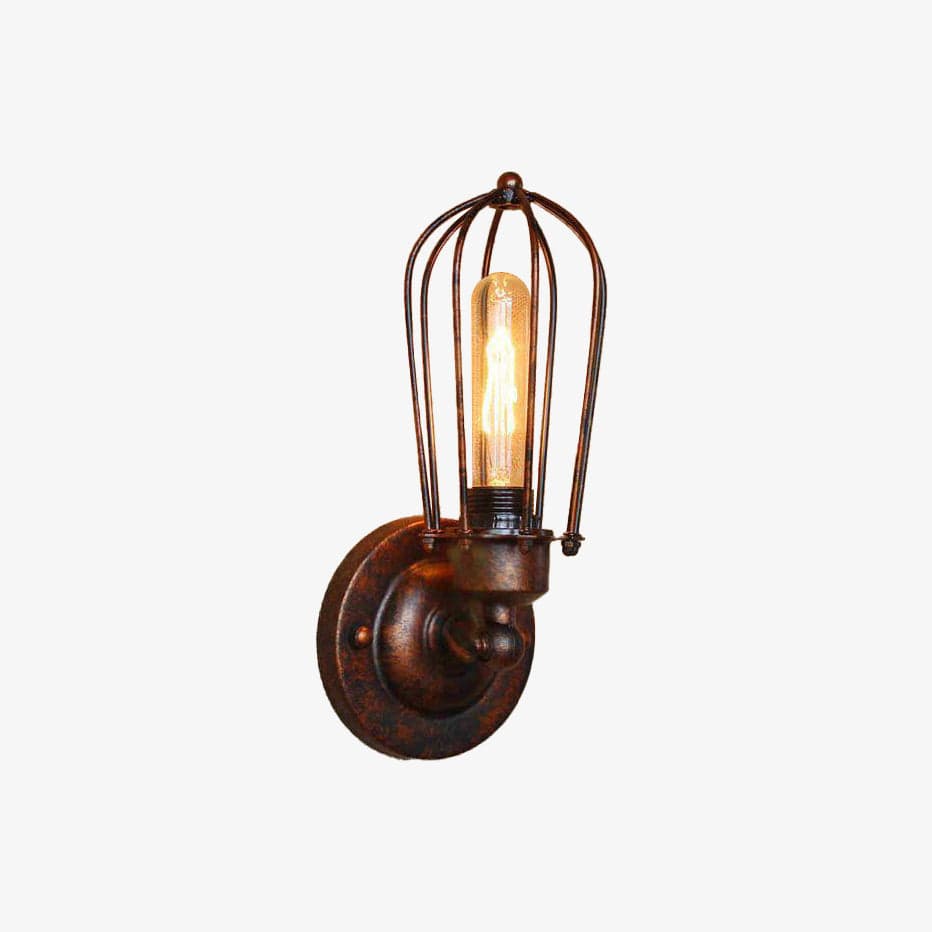 Rustic Vintage Gold Wall Sconce Copper Norenza