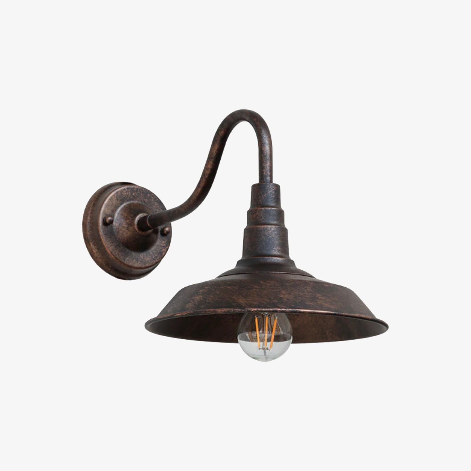Rustic Vintage LED Outdoor Wall Sconce (Black or Brown) Brown Norenza