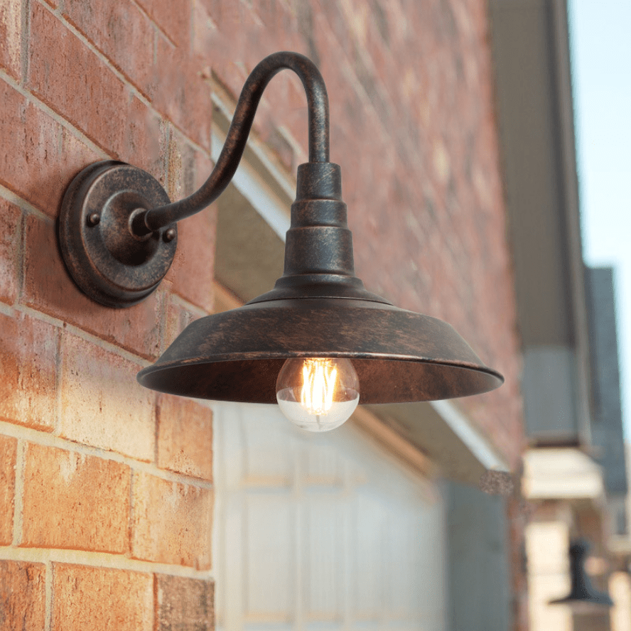 Rustic Vintage LED Outdoor Wall Sconce (Black or Brown) Norenza