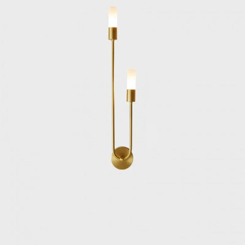 Sally Minimalist U-Shaped LED Wall Sconce Gold / Left Norenza