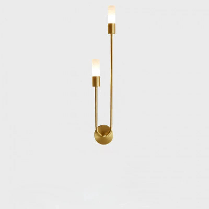 Sally Minimalist U-Shaped LED Wall Sconce Gold / Right Norenza