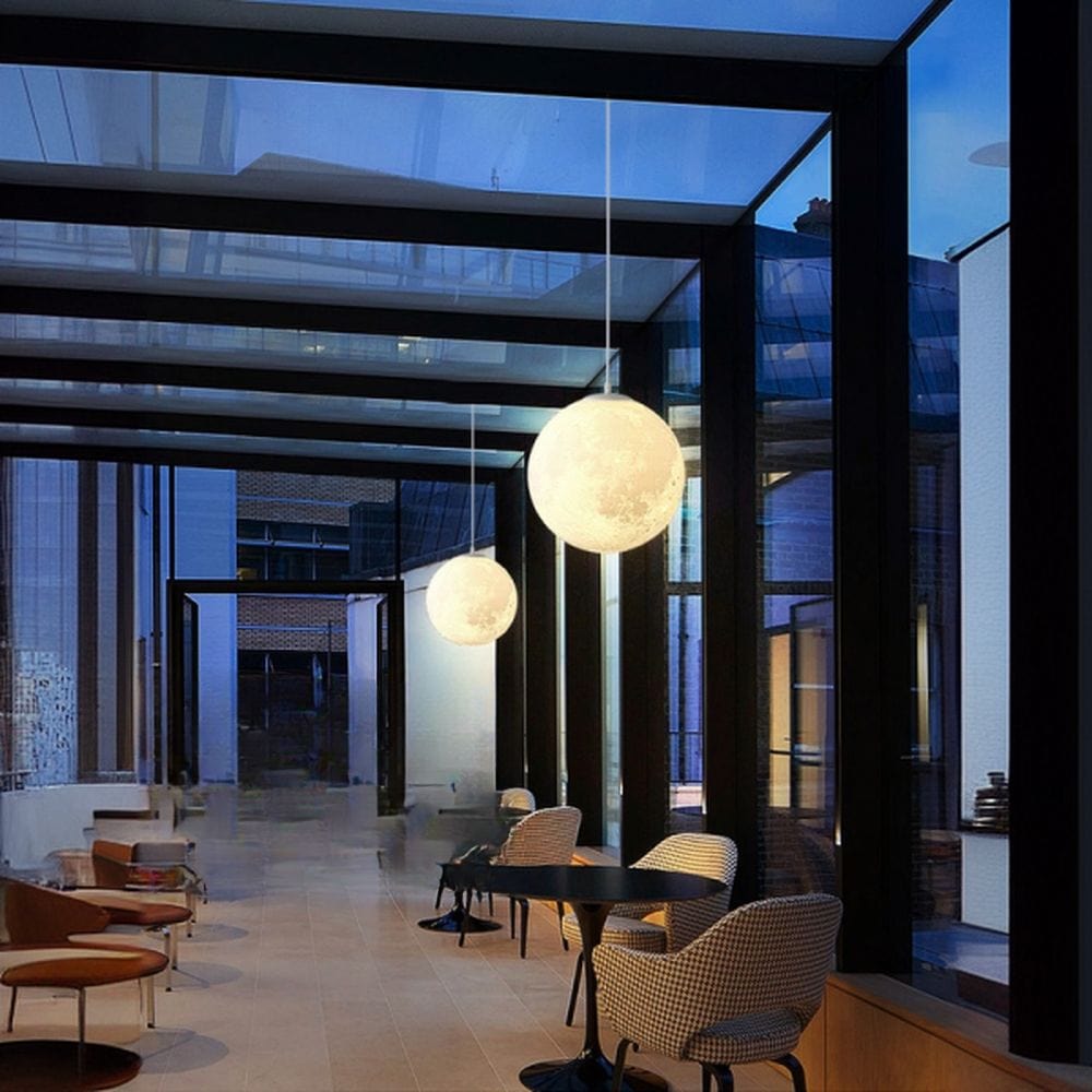 Sandyha Full Moon LED Hanging Light for Table Bar Norenza