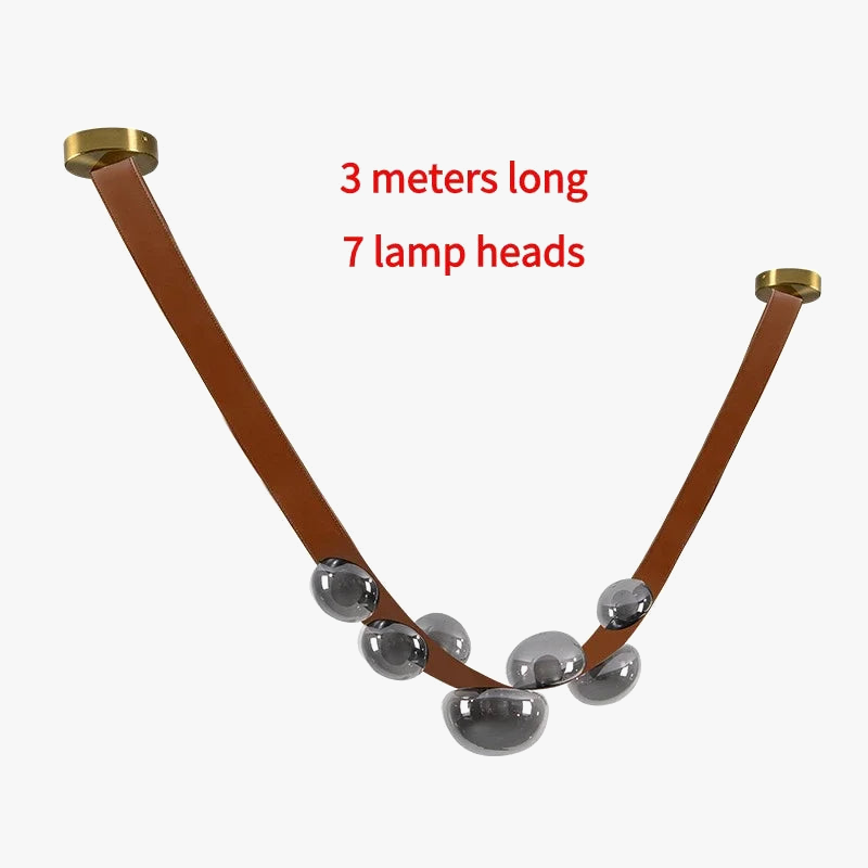 Modern Leather Pendant Light with LED - Sandyha Style