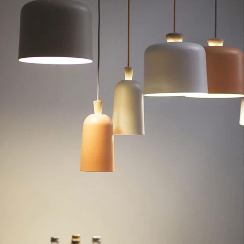 Scandinavian Pendant Light with Metal and Wood Shade - Maloe Norenza