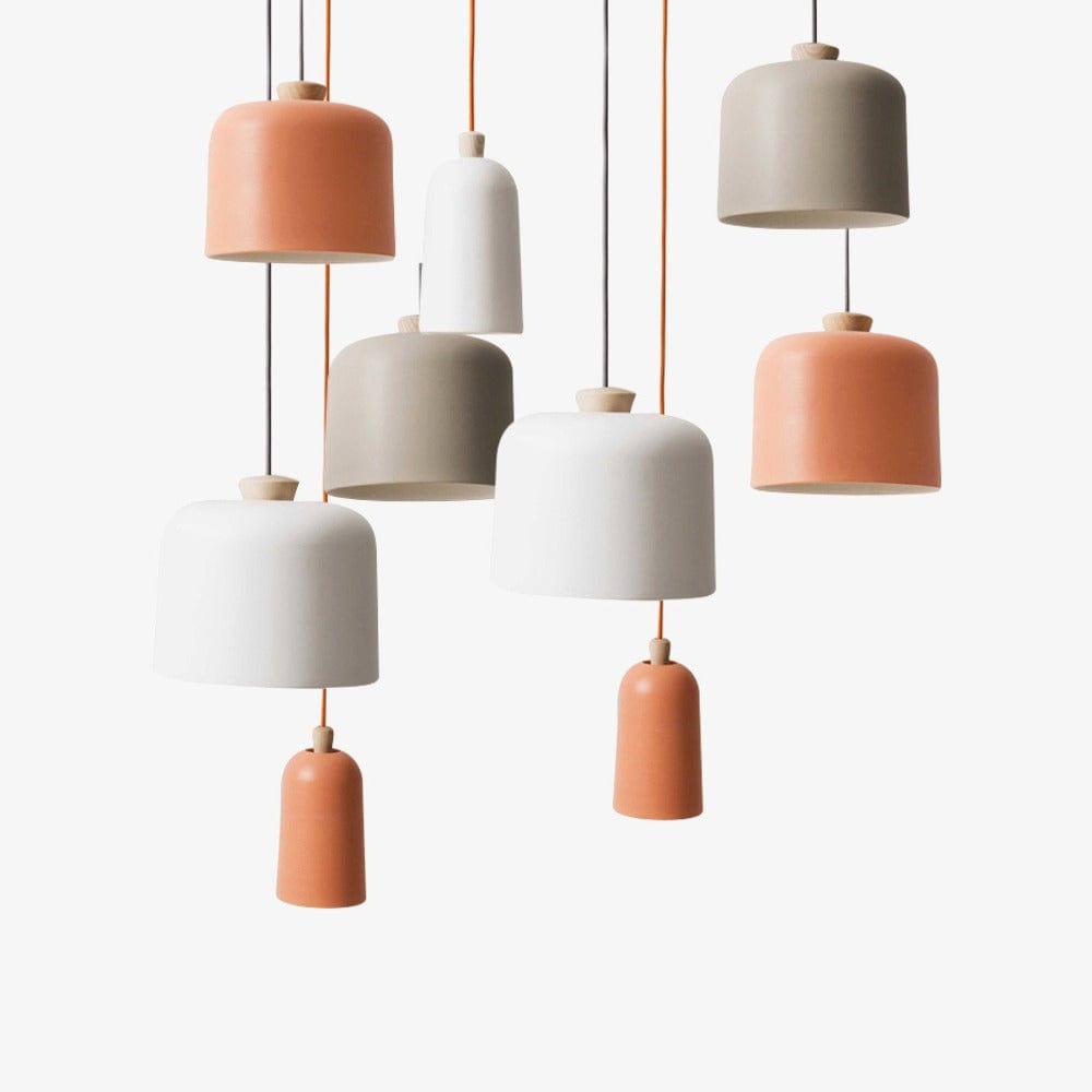 Scandinavian Pendant Light with Metal and Wood Shade - Maloe Norenza
