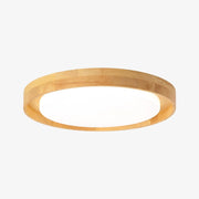 Scandinavian Round LED Ceiling Light in Wood - Adartza Norenza
