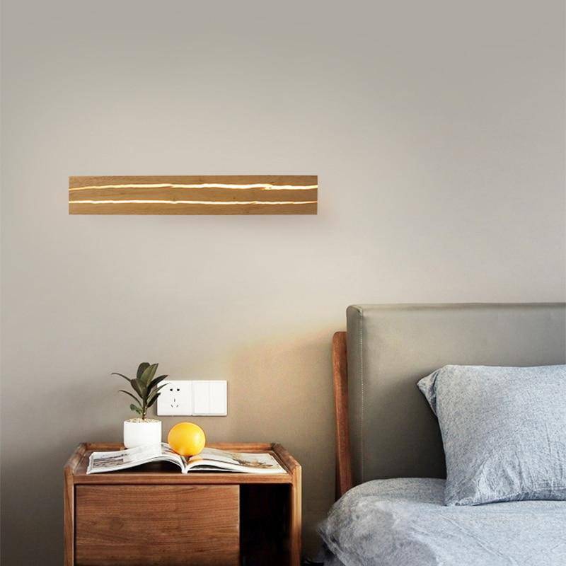Scandinavian Wooden LED Rectangle Wall Sconce Norenza