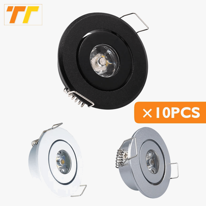 Set of 10 Adjustable Integrated Mini LED Spotlights Norenza