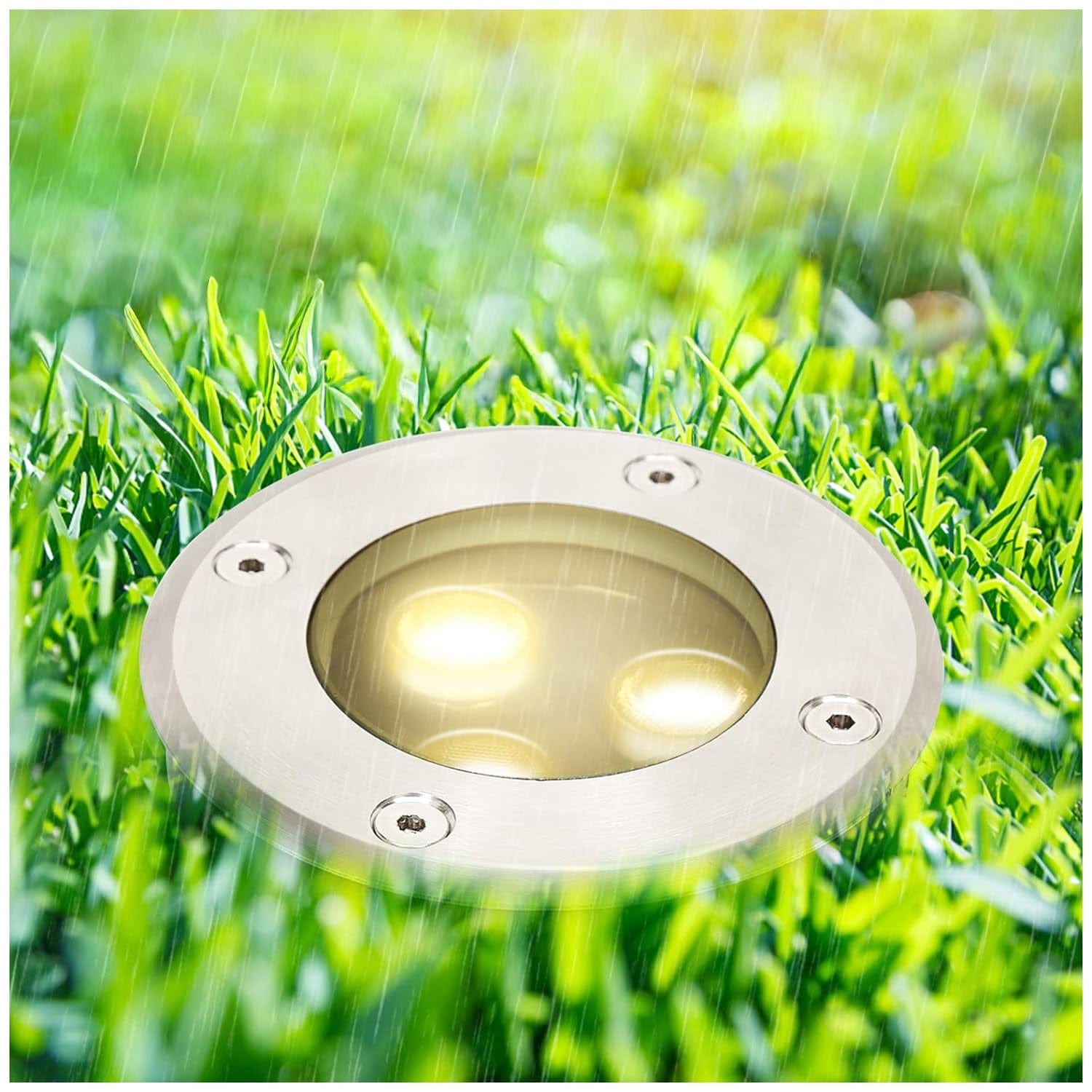 Set of 8 LED Recessed Lights for Outdoor Garden and Pathway Lighting Norenza