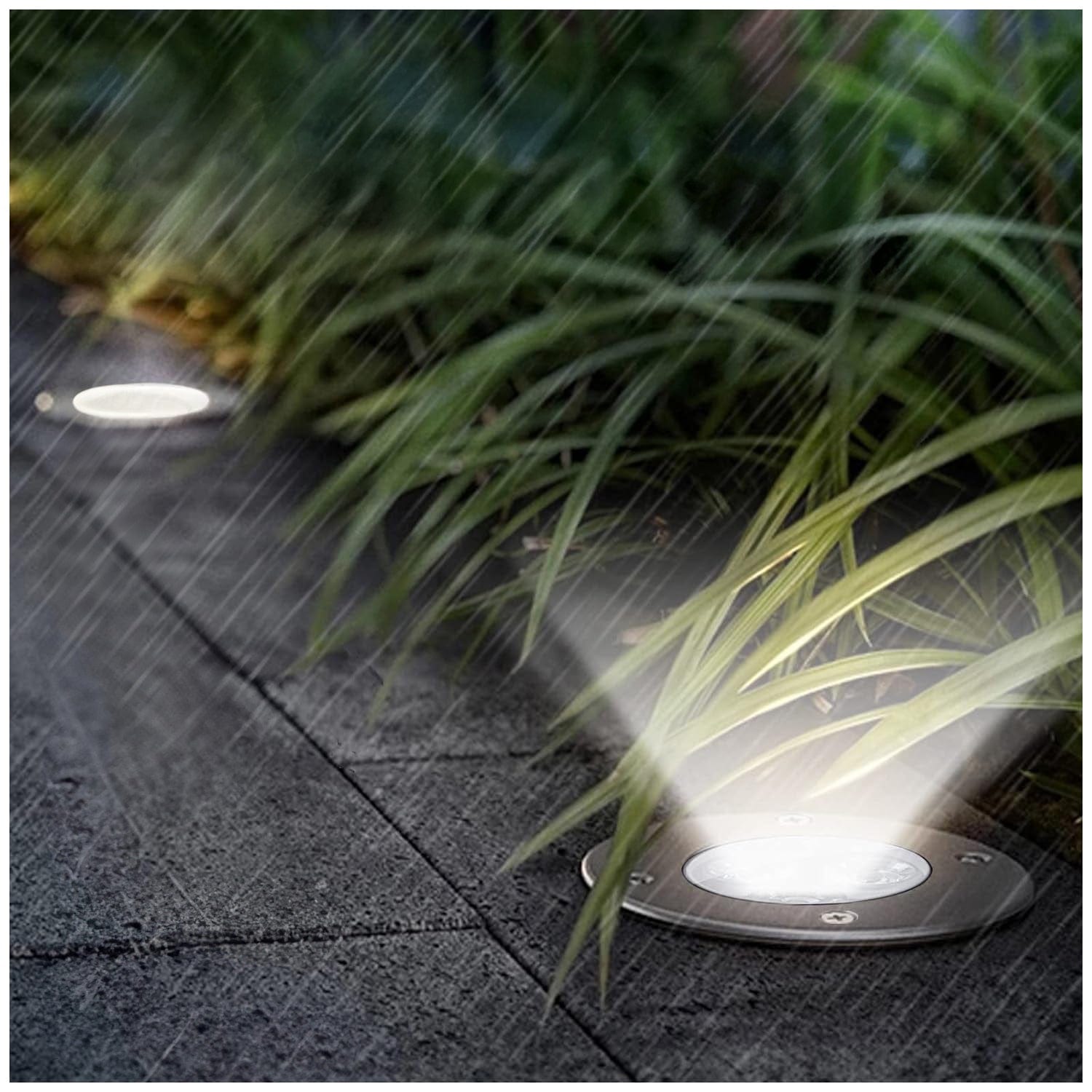 Set of 8 LED Recessed Lights for Outdoor Garden and Pathway Lighting Norenza