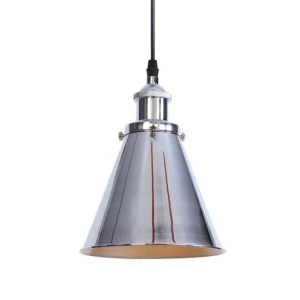 Shorah Industrial Pendant Light with Metal Cone Shade Gray Norenza