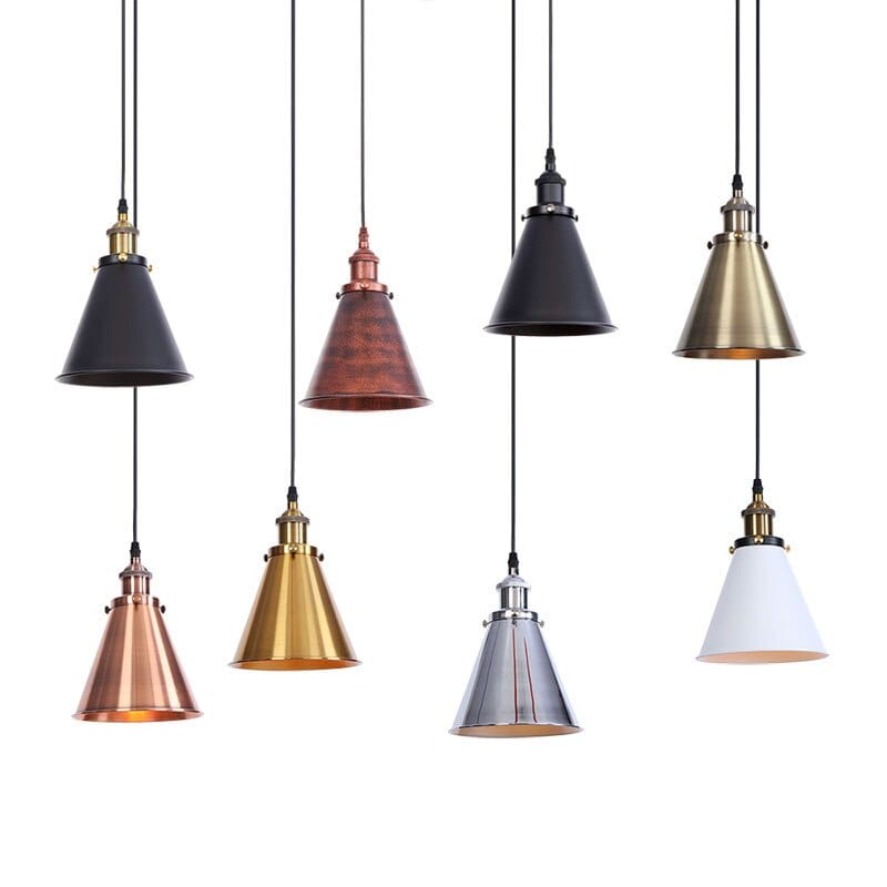 Shorah Industrial Pendant Light with Metal Cone Shade Norenza
