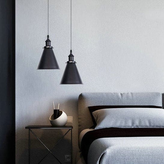 Shorah Industrial Pendant Light with Metal Cone Shade Norenza