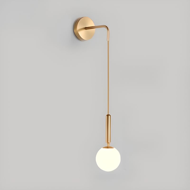 Simple and Modern Glass LED Wall Sconce Gold Norenza