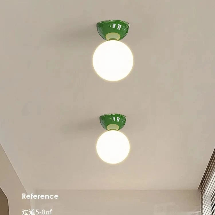 Simple Bauhaus Medieval Style Ceiling Light for Entryway Decor Green Norenza