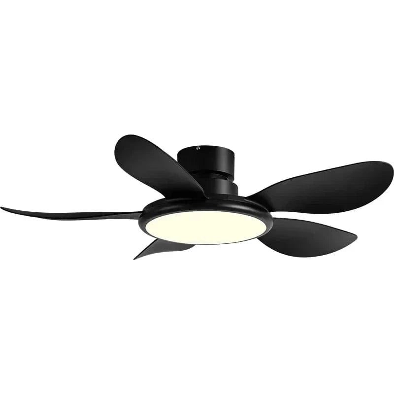 Simple Ceiling Fan with LED Light and Remote Control Black / 42" Norenza