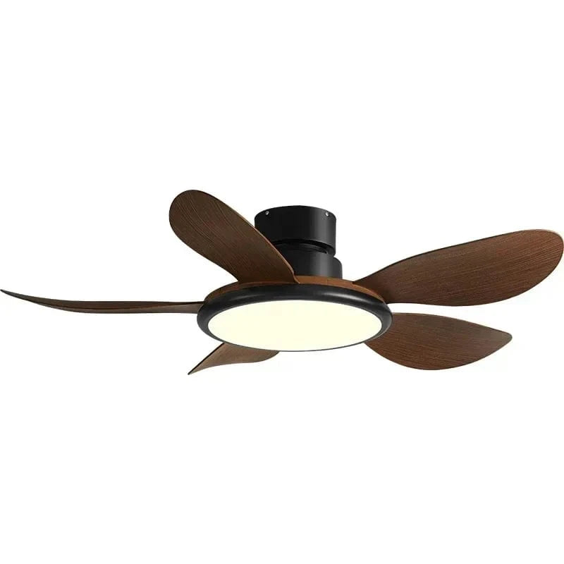 Simple Ceiling Fan with LED Light and Remote Control Walnut / 42" Norenza