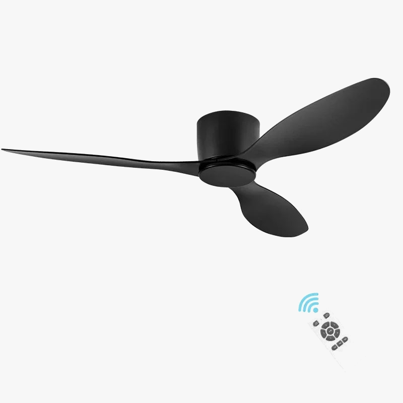 Simple Modern Ceiling Fans with Remote Control - No Light Black / 42" Norenza