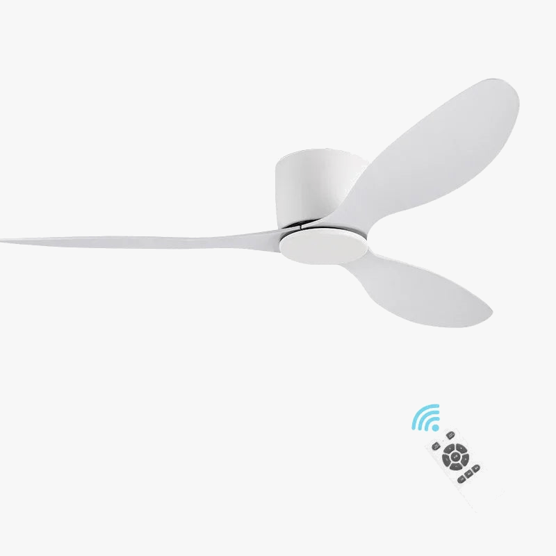 Simple Modern Ceiling Fans with Remote Control - No Light White / 52" Norenza