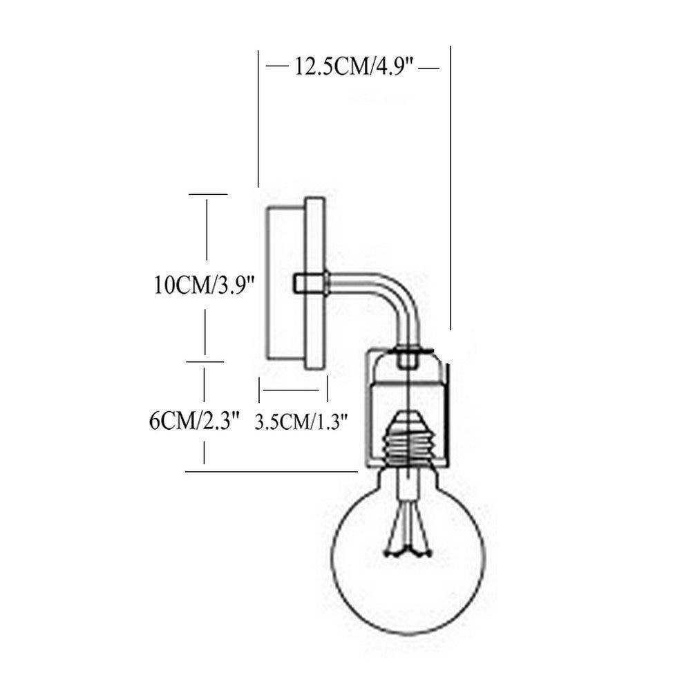 Simple Wood and Metal Wall Sconce Norenza