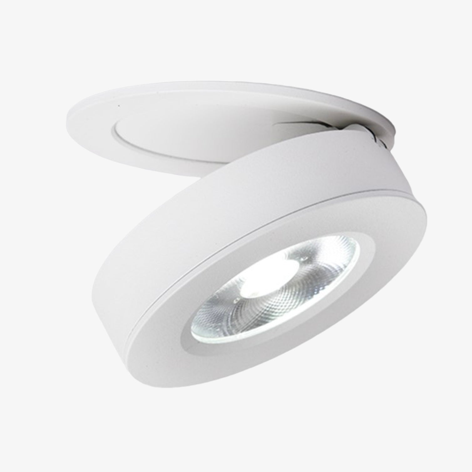 Slim Modern Round Adjustable LED Spotlight White Norenza