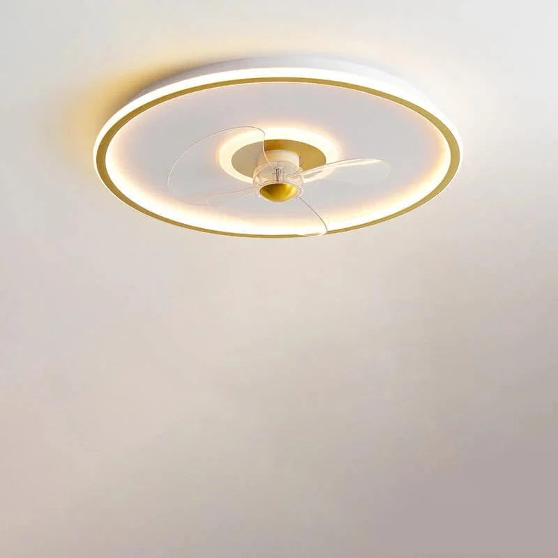 Smart Ceiling Fan with Remote Control and LED Light Gold Norenza