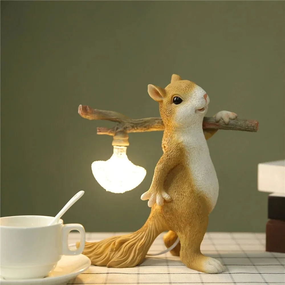 Smart Squirrel Mini Night Light - Decorative Bedside Lamp for Kids Norenza