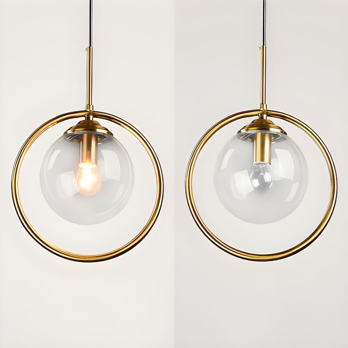 Smoke Glass Hanging Pendant Light Norenza
