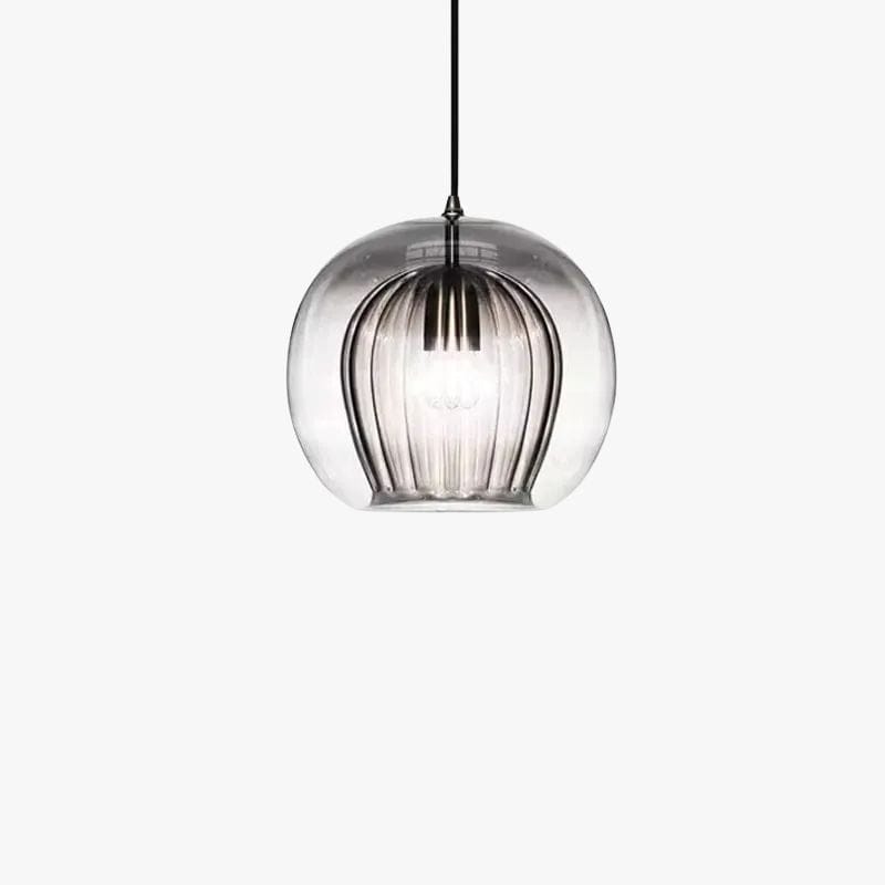Smoke Gray Nordic Design Glass LED Pendant Light Gray Norenza