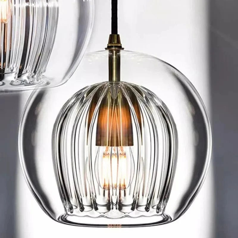 Smoke Gray Nordic Design Glass LED Pendant Light Norenza