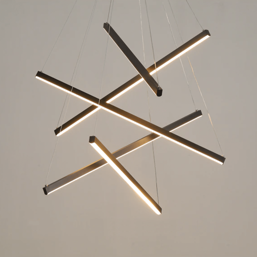 Solana LED Chandelier with Illuminated Metal Strips 5 lights – L31.5" Norenza