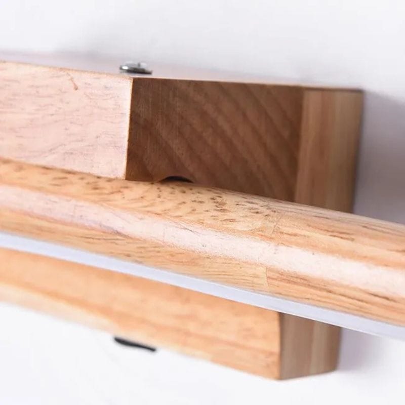 Solid Wood LED Bathroom Mirror Wall Light Norenza