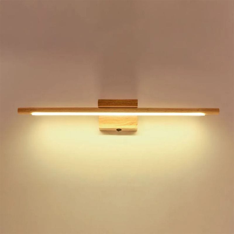 Solid Wood LED Bathroom Mirror Wall Light Norenza