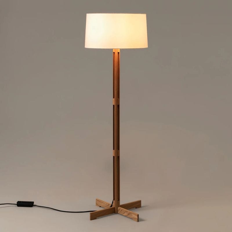 Solid Wood Wabi-Sabi Floor Lamp - Japanese Zen Decorative Light Norenza