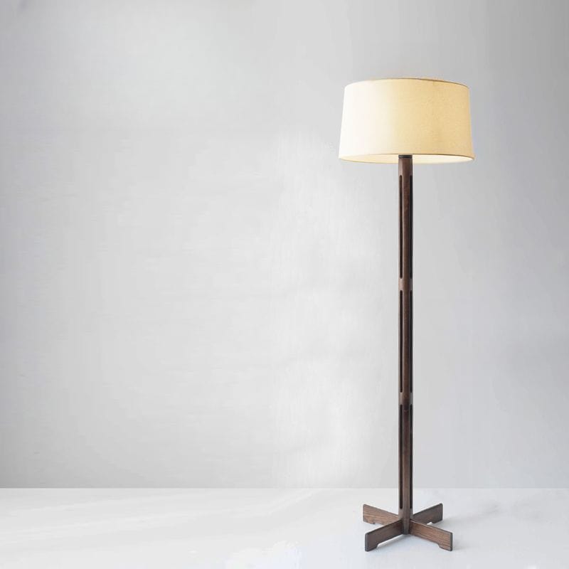 Solid Wood Wabi-Sabi Floor Lamp - Japanese Zen Decorative Light Norenza