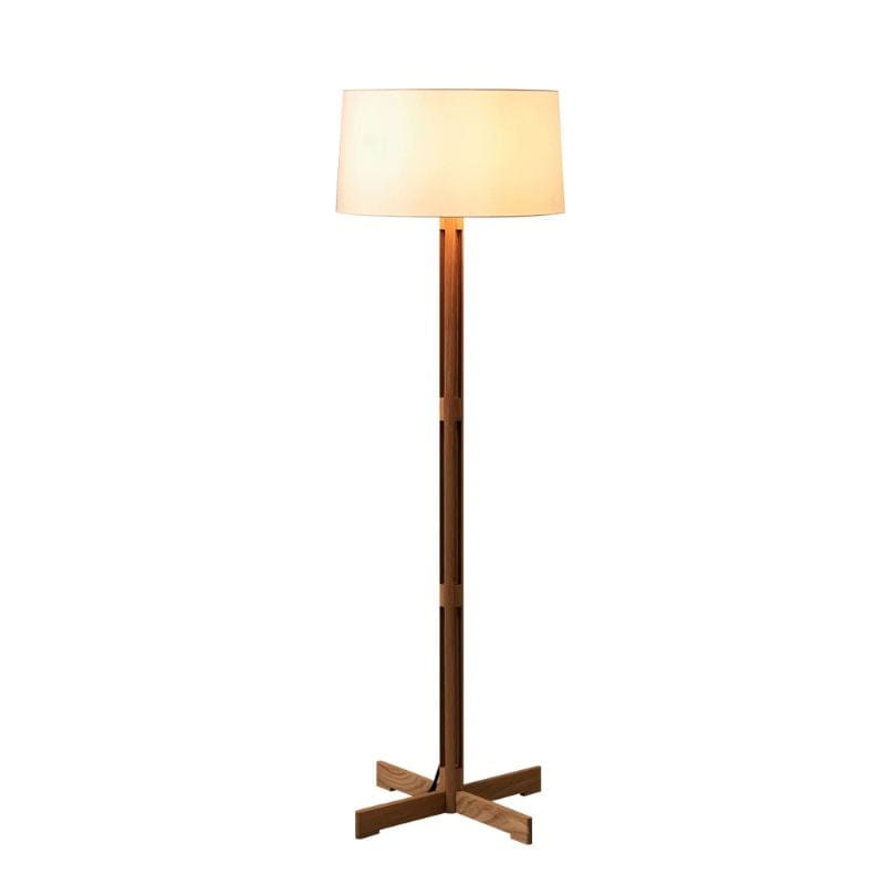 Solid Wood Wabi-Sabi Floor Lamp - Japanese Zen Decorative Light Walnut Norenza