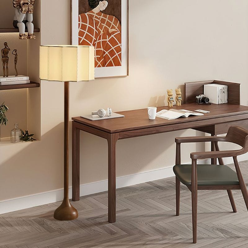 Solid Wood Wabi-Sabi Floor Lamp - Modern Zen Design Norenza